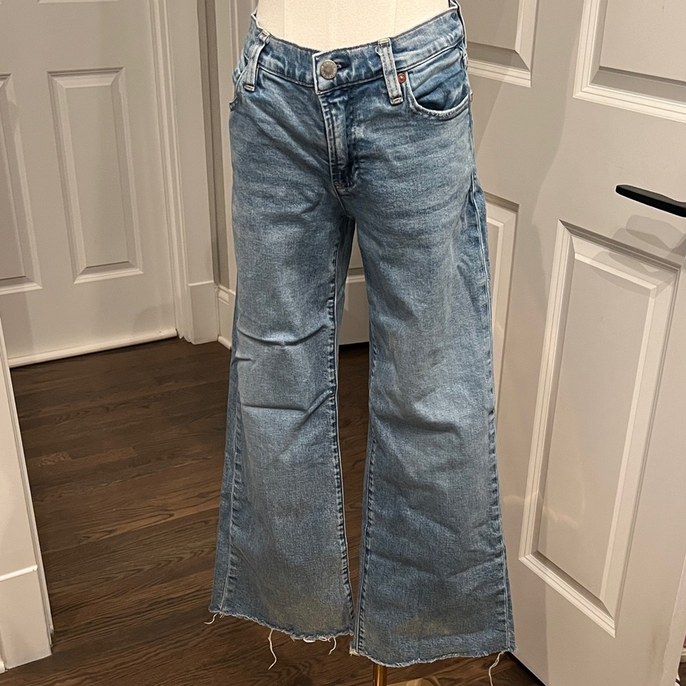 Alice + Olivia Roxie Light Blue Wide Leg Jeans